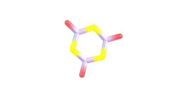 Estructura molecular de triazina aislada en blanco —  Fotos de Stock