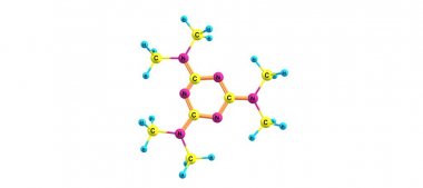 beyaz izole 2,4,6-trisdimethylamino-1,3,5-triazine moleküler yapısı