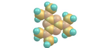 beyaz izole 2,4,6-trisdimethylamino-1,3,5-triazine moleküler yapısı