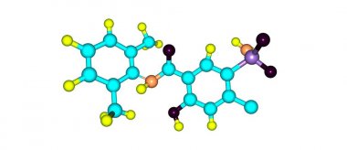 Xipamide moleküler yapısı üzerinde beyaz izole
