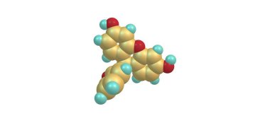 Fluoresein moleküler yapısı üzerinde beyaz izole