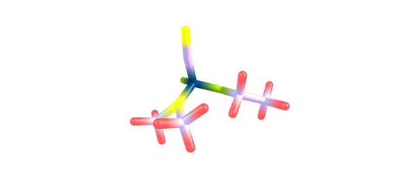 Tabun molekulare Struktur isoliert auf weiß — Stockfoto