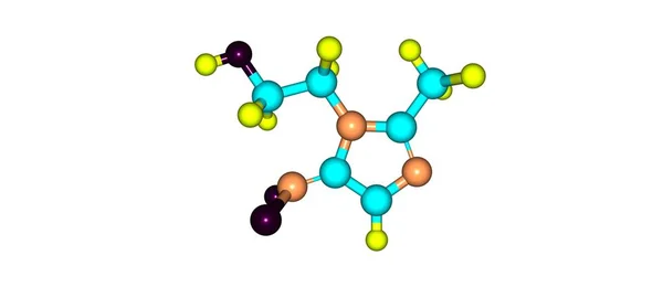 Estructura molecular de metronidazol aislada en blanco — Foto de Stock