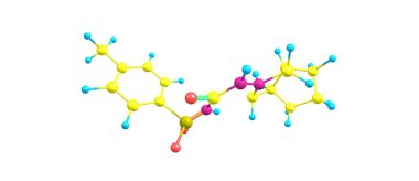 Glikazid moleküler yapısı üzerinde beyaz izole