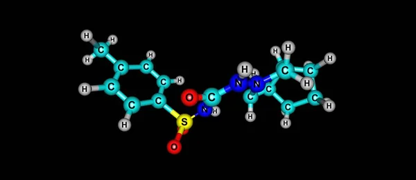 Gliclazide molecular structure isolated on white