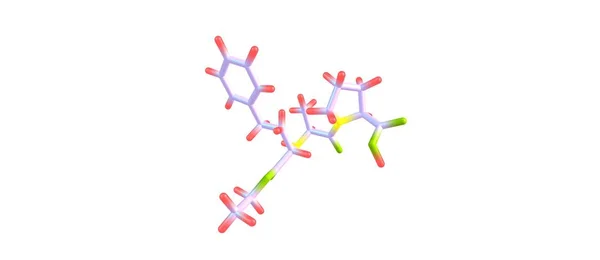 白で隔離エナラプリル分子構造 — ストック写真