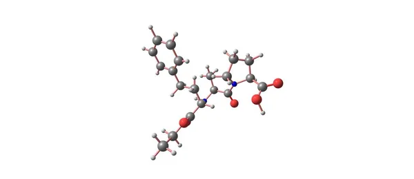 Estructura molecular de enalapril aislada en blanco — Foto de Stock