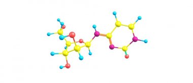 Cytarabine moleküler yapısı üzerinde beyaz izole