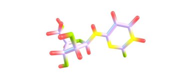 Cytarabine moleküler yapısı üzerinde beyaz izole