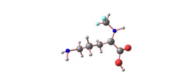 Eflornitin moleküler yapısı üzerinde beyaz izole