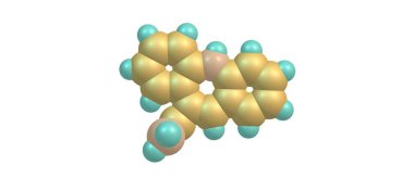 Karbamazepin moleküler yapısı üzerinde beyaz izole