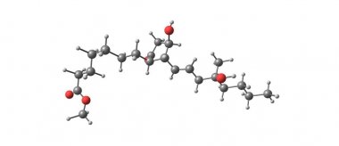 Misoprostol moleküler yapısı üzerinde beyaz izole