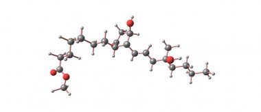 Misoprostol moleküler yapısı üzerinde beyaz izole