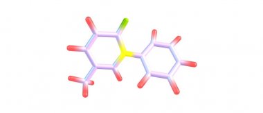 Pirfenidone moleküler yapısı üzerinde beyaz izole
