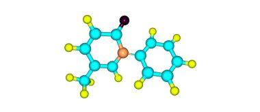 Pirfenidone moleküler yapısı üzerinde beyaz izole