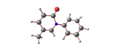 Pirfenidone moleküler yapısı üzerinde beyaz izole