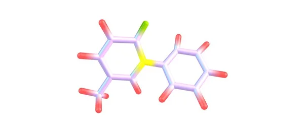 Pirfenidone struttura molecolare isolata su bianco — Foto Stock