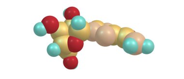 Ribavirin moleküler yapısı üzerinde beyaz izole