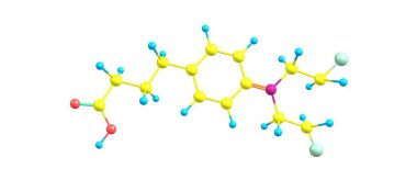 Beyaz izole ve moleküler yapısı