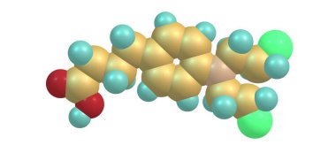 Beyaz izole ve moleküler yapısı