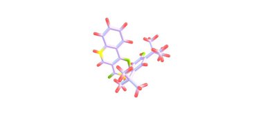 Ivacaftor moleküler yapısı üzerinde beyaz izole