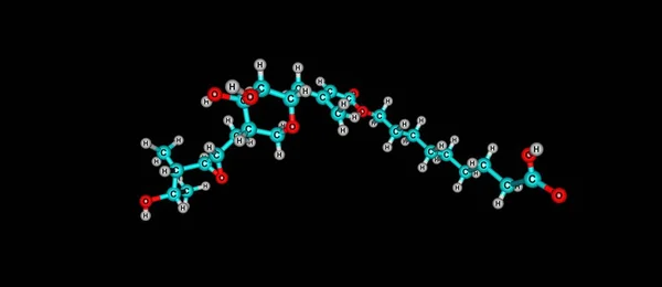 Mupirocin molecular structure isolated on black — Stock Photo, Image