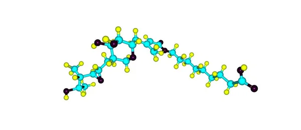 Estructura molecular de mupirocina aislada en blanco —  Fotos de Stock