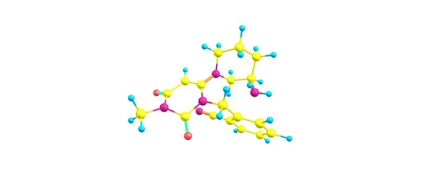 Молекулярна структура Алополіппіна ізольована на білому — стокове фото
