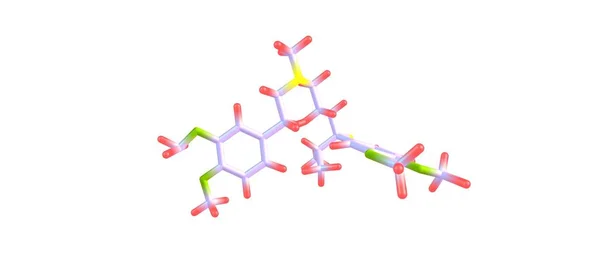 Молекулярная структура Верапамила изолирована на белом — стоковое фото