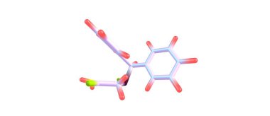 Modafinil moleküler yapısı üzerinde beyaz izole