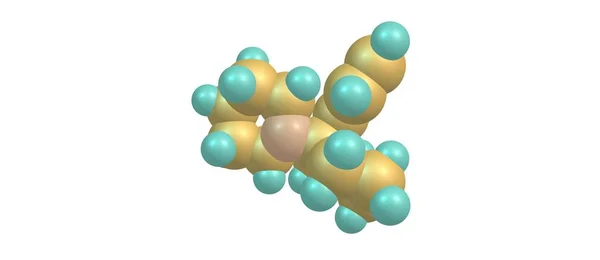 Moleculaire structuur fencyclidine geïsoleerd op wit — Stockfoto