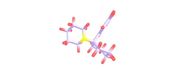 Estrutura molecular da fenciclidina isolada em branco — Fotografia de Stock
