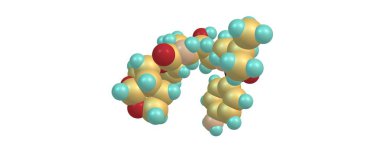 Darunavir moleküler yapısı üzerinde beyaz izole