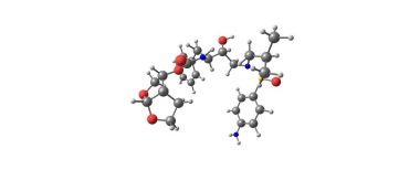 Darunavir moleküler yapısı üzerinde beyaz izole
