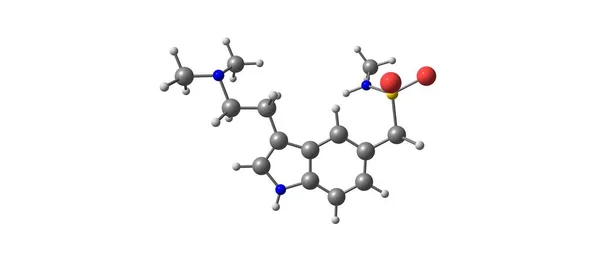 Sumatriptan molekylstruktur isolerad på vit — Stockfoto