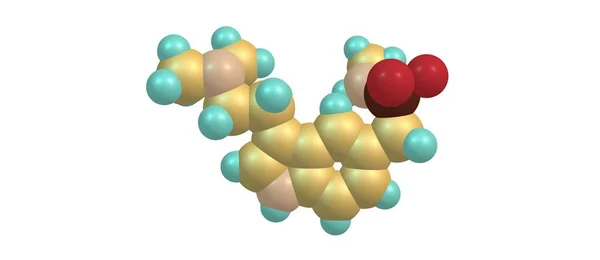 Sumatriptan struttura molecolare isolata su bianco — Foto Stock