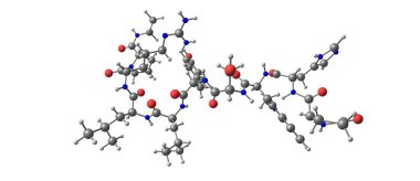 Leuprorelin moleküler yapısı üzerinde beyaz izole