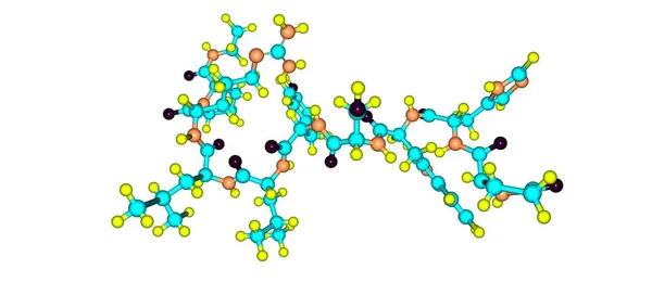 Estructura molecular de leuprorelina aislada en blanco —  Fotos de Stock