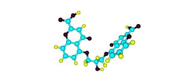 Cromoglicic asit moleküler yapısı üzerinde beyaz izole