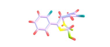 Lorazepam moleküler yapısı üzerinde beyaz izole