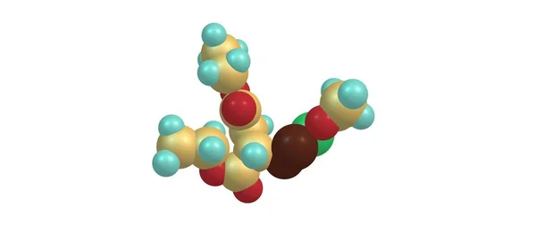 Malathion molecuulstructuur geïsoleerd op wit — Stockfoto