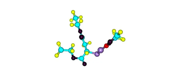 Malathion molekulární struktura izolované na bílém — Stock fotografie