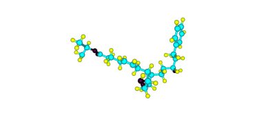 Beyaz izole Latanoprost moleküler yapısı