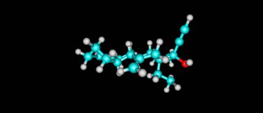 Siyah izole Desogestrel moleküler yapısı