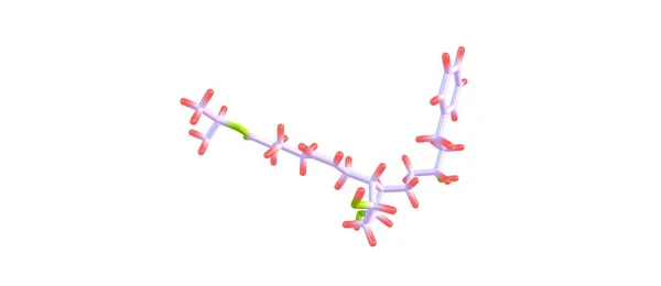 Latanoprost molekylstruktur isolerad på vit — Stockfoto