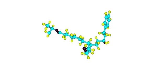 Latanoprost molecular structure isolated on white — Stock Photo, Image