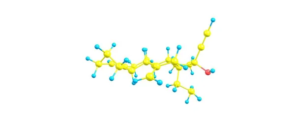 白で隔離 Desogestrel 分子構造 — ストック写真