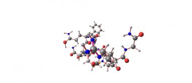 Desmopressin moleküler yapısı üzerinde beyaz izole