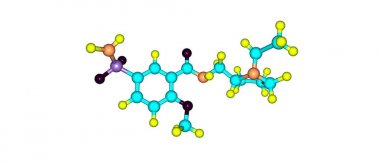 Sulpiride moleküler yapısı üzerinde beyaz izole
