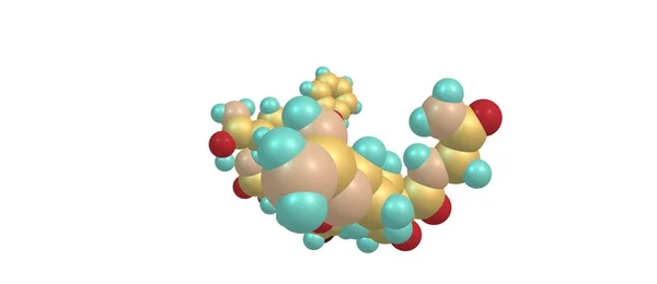 Молекулярная структура десмопрессина изолирована на белом — стоковое фото